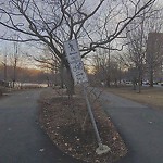 Damaged Sign at 33 Pond Ave