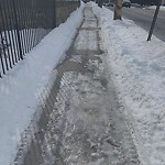 Unshoveled/Icy Sidewalk at 120–140 Dean Rd