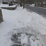 Unshoveled/Icy Sidewalk at 604 Newton St, Chestnut Hill