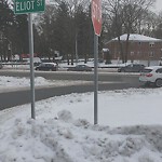 Unshoveled/Icy Sidewalk at 2–10 Eliot St, Chestnut Hill